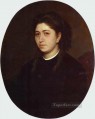 Portrait of a Young Woman Dressed in Black Velvet Democratic Ivan Kramskoi